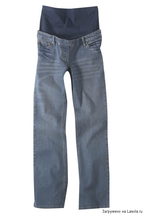 джинсы с широким поясом из прорезиненной ткани