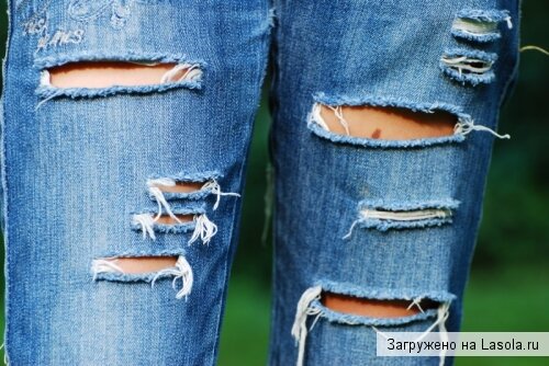 драные джинсы