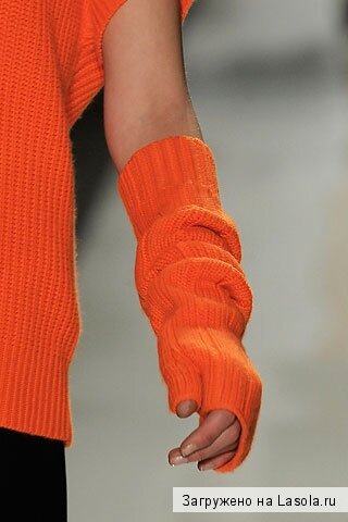 длинные перчатки без пальцев