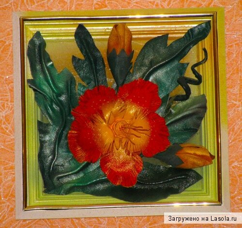 как сделать картину из кожи